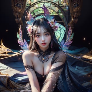 highres, best quality, masterpiece, (elegant:1.2), (erotic:1.5), (delicate:1.5), front shot, fairy_wings, flying, flight, woods, dappled sunlight, dynamic light, fantasy, fantasy art, (ultradetailed:1.5), (intricate:1.5), (fairycore aesthetic:1.4), (perfect female form:1.5), DonMF41ryW1ng5,girl, colorful_girl_v2, beautiful Korean 20yo girl, idol face, {beautiful and detailed eyes}, {normal limbs and fingers}, ((accurate hands without incongruity)), Golden ratio, perfect body ratio, The face of a young actress in korea, high details, High quality, beauty face, perfect face, beautiful accurate face (eyes, nose and mouth), medium_breasts, Detailed face, Detailed eyes, perfect foot, perfect hand, perfect fingers, Clean facial skin, slim and perfect body, Glamor body type, hips up, film grain, realhands, looking at viewer,colorful_girl_v2,Realism,chinatsumura