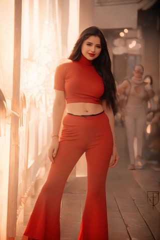 best quality, 4k, pants and high resolution, masterpiece: 1.2, ultra detailed, realistic: 1.37, portrait of sexy girl (wandering), determined face, red lips, beautiful detailed eyes, black hair braided to the side, sexy black clothes, red moon on background, portrait, emerging from the darkness, vibrant colors, lush garden, soft sunlight, whimsical atmosphere, blooming wildflowers, delicate lace details, sexy flowing dress, gentle breeze, mystical aura, ethereal beauty, happy expression, attitude safe, starry night sky, moonlight illuminating the scene, enchanted landscape, peaceful tranquility, majestic and majestic, serene and mysterious, magic and fantasy, seductive and captivating, unforgettable charm, noteworthy and exceptional, inspiring and evocative, unique masterpiece in its kind, dynamic and realistic, subtle and nuanced, immaculate attention to detail, unrivaled craftsmanship, (((pants and turtle neck t-shirt)), perfect fusion of elements, impressive skill and technique, meticulous and precise, storytelling through art, visual poetry that stimulates the imagination,1 girl