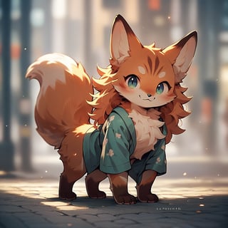 score_9, score_8_up, score_7_up, score_6_up,1girl,furry fox girl,furry body,anime,cute,kawaii,furry chest,full body,barefoot,open clothes,furry girl,(feral:1.5),