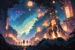 Official Art, Unity 8K Wallpaper, Extreme Detailed, Beautiful and Aesthetic, Masterpiece, Top Quality, perfect anatomy, 

In a mesmerizing cyberpunk realm, a futuristic android warrior stands tall amidst neon-lit skyscrapers and holographic signs, her metallic exoskeleton gleaming with intricate patterns and glowing circuits, the lunar augmented binary tree sits atop a mossy rock in a lush forest clearing, A celestial gondola drifts gracefully through a dreamlike galaxy with a snow leopard sit on ,

a beautifully drawn (((ink illustration))) depicting, vintage, PURPLE and BLUE accents, watercolor painting, concept art, (best illustration), (best shadow), Analog Color Theme, vivid colours, contrast, smooth, sharp focus, scenery, 

(Pencil_Sketch:1.2,masterpiece,midjourney, best quality, , messy lines,incredibly absurdres