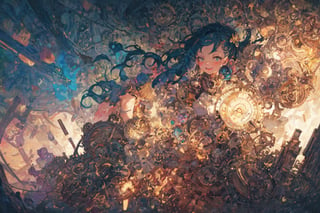 Official Art, Unity 8K Wallpaper, Extreme Detailed, Beautiful and Aesthetic, Masterpiece, Top Quality, perfect anatomy, 

A whimsically eccentric steampunk zany dimensional drifter, this character brims with quirky gadgets and mismatched gears. Imagine this as an intricately detailed digital illustration, showcasing the intricate melding of mechanical parts with vibrant, whimsical colors. Each cog, pipe, and lever is meticulously crafted, giving the image a sense of kinetic energy and whimsy. The character's goggles gleam with a steampunk sheen, while their patchwork outfit exudes a playful sense of adventure. This high-quality image truly captures the essence of a lighthearted yet adventurous steampunk universe.

a beautifully drawn (((ink illustration))) depicting, vintage, PURPLE and YELLOW accents, watercolor painting, concept art, (best illustration), (best shadow), Analog Color Theme, vivid colours, contrast, smooth, sharp focus, scenery, 

(Pencil_Sketch:1.2,masterpiece, midjourney, best quality, incredibly absurdres, messy lines,high detail eyes,More Detail,perfect light,portrait