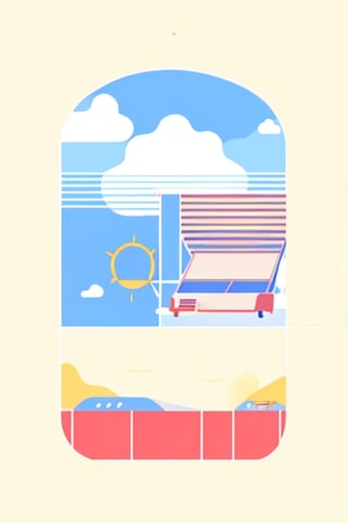 sunshine,Flat Illustration