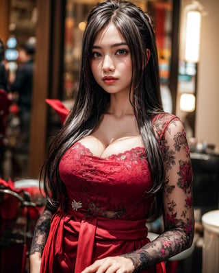 1girl solo (((long hair))) , upper body kebaya indonesia , reaistic photo. (beautiful face) (ultra hdr) ((high quality)) ,kebaya