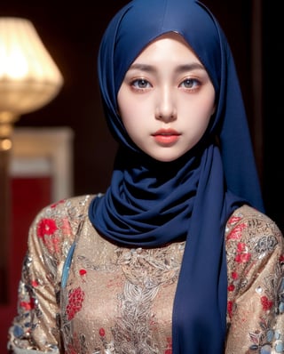 ((Best quality, 8k, Masterpiece)), photo of the same face, {Multiple people}, photo of the same face, backround people, (best quality,4k,8k,highres,masterpiece:1.2),(pasmina hijab korean beautiful), photo of the same face,(( full body photo )), ultra-detailed,eyes detailed, face beauty, face glow,detailed eyes, eyes korean,(realistic,photorealistic,photo-realistic:1.37), 17 years old girl, thin lips, small lips, red lips, beautiful small lips), big breasts, abaya, Pasmina hijab abaya,blue hijab pasmina,asian korean beautiful girl girl,book,( abaya blue ),book arab,erotic Asian korean Hijab,1 girl,girl