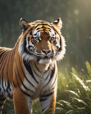 Realistic cinematic images of the tiger,safari, Ultra HD | |, Realistic, vivid colors, altamente detalhado, Desenho UHD, caneta e tinta, perfect composition, majo, detalhado, intrincado, Intricate octane render trend in Artstation, 8k artistic photography, arte conceitual fotorrealista, soft natural volumetric cinematic perfect light