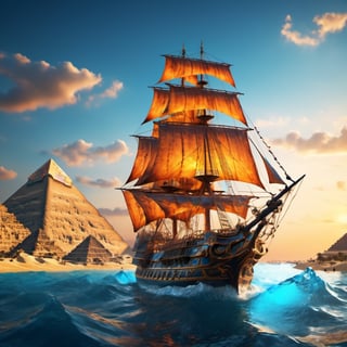 (+18) , NSFW ,
[The pyramids of Giza in the middle of a transparent blue ocean], 
 Pirate ship is passing by The lazy waters , 
 , 
intricate design, photorealistic, 
hyper-realistic, high definition, 
extremely detailed, 
cinematic, 
UHD, HDR, 32k, ultra hd, 
realistic, 
dark muted tones, highly detailed, 
perfect composition, 
beautiful intricate detailing , 
incredibly detailed octane render, 
trending on artstation, , 
nature, subsurface scattering, transparent, translucent skin, glow, bloom, Bioluminescent liquid, 3D style, cyborg style, Movie Still, Leonardo Style, warm color, vibrant, volumetric light,3d,more detail XL