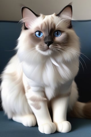 a realistic ragdoll cAT