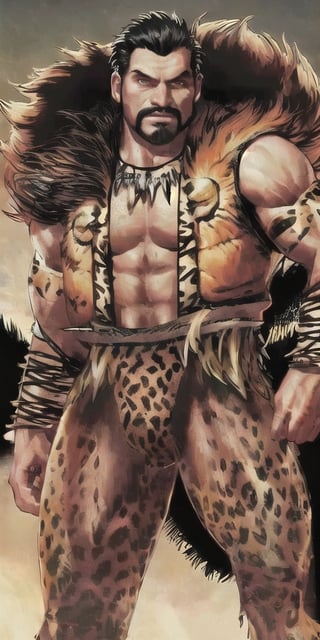 realistic alpha male muscular Kraven the hunter