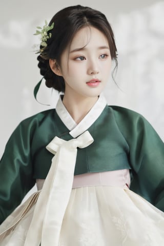 full body shot, full shot, wide shot, cute girl in beautiful white Hanbok, polariod photo, filmgrain, full shot, full body, dynamic pose, (girl in suit, thin nose), (wearing beautiful white hanbok:1.9),(anxious face:1.3), (ahegao face:1.1), (blushed face:1.4), (realistic skin), (wedding background:1.8), High quality texture, intricate details, detailed texture, High quality shadow, a realistic representation of the face, Detailed beautiful delicate face, Detailed beautiful delicate eyes,a face of perfect proportion, Depth of field, perspective,(big eyes:0.8), perfect body,distinct_image, (finely detailed beautiful eyes and detailed face), light source contrast,photorealistic, realistic,// realistic skin, slim waist, small hight, slim body,(pureerosface_v1:0.5) , (ulzzang-6500-v1.1:0.5), (Spring Green:0.8), softcore, cold lighting, morbid atmosphere, trending on Pixiv style, fashion (spring:1.1), (nsfw:0.9), 
highly detailed photography, (muted colors, cinematic, dim colors, soothing tones:1.2), vibrant, 
insanely detailed, hyperdetailed, (dark shot:1.2), (vsco:0.3),Hanbok,song-hyegyo-xl,Wonder of Beauty