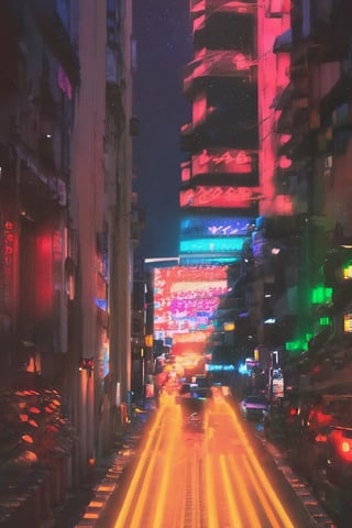 Anime-style street racer, neon-lit city, fast cars, drifting, adrenaline-fueled action, intense concentration, midnight speed