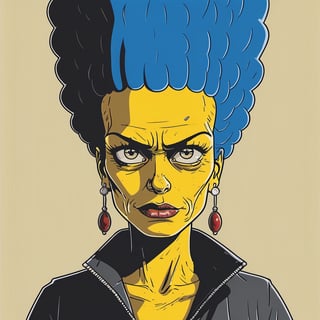 Marge  Simpson  in a deadly look   