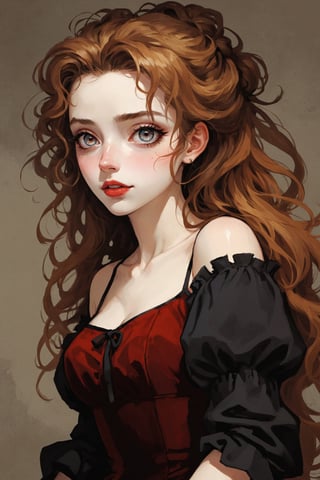 ((Best quality, High quality, masterpiece,  Digital_painting, ligne_claire, Anime Illustration, Detailed eyes)), (((stylized art style, painted by Rembrandt and Egon Schiele and Gustave Doré))), 1girl, Vampire girl, Fantasy, sexy dress, blood, long_hair, seductive smile, blood_on_face, 