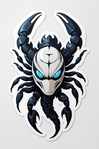 sticker, scorpion, tribal setting, black, outlines, white background,,<lora:659095807385103906:1.0>