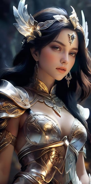 {(amidst destruction and magical chaos stands the closeup of the {female {arcane warrior}} BREAK(holding an {elemental spear}, {mage attire with intricate armored details}, long dark hair, {light colored tenacious gaze:1.5) where she stares at the viewer with a piercing gaze:1.5)}, {(best quality impressionist masterpiece:1.5)}, (ultra detailed face, ultra detailed eyes, ultra detailed mouth, ultra detailed body, ultra detailed hands, detailed clothes), (immersive background + detailed scenery), {symmetrical intricate details + symmetrical sharpen details}, {(aesthetic details + beautiful details + harmonic details)}