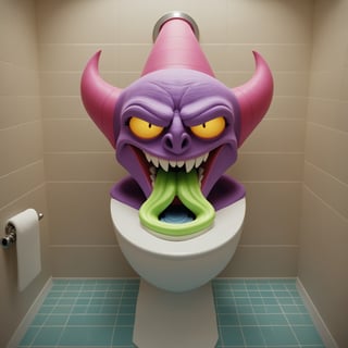 vivid whimsical toiilet themed monster madness, crazy cool colorful commode creature chaos, bathroom humor hilarious horrors , score_9, score_8_up, score_7_up, ,TOONaughty