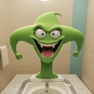 vivid whimsical toiilet themed monster madness, crazy cool colorful commode creature chaos, bathroom humor hilarious horrors , score_9, score_8_up, score_7_up, ,TOONaughty