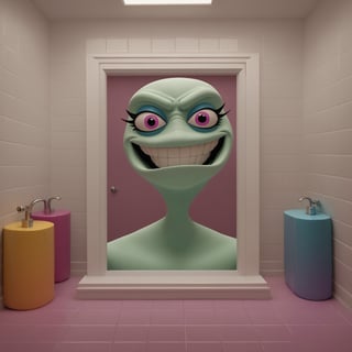 vivid whimsical toiilet themed monster madness, crazy cool colorful commode creature chaos, bathroom humor hilarious horrors , score_9, score_8_up, score_7_up, 