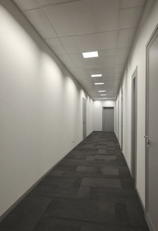 Backrooms Level 0, monotonous office walls, buzzing lights, empty corridors stretching to infinity, unsettling calm, photorealistic render, 4k quality
