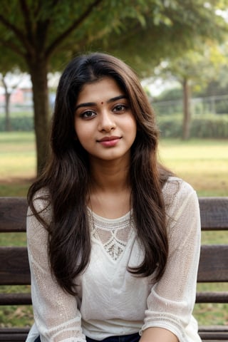 indoor, beautiful cute young attractive  indian bangali girl, 23 years old, cute,Sexy (  morning open weather park sit on bench)