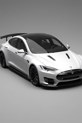  high_resolution, high detail, hyper car, tesla model s, realistic, realism