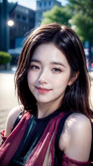 1Best quality, raw photo, photorealism, lifelike rendering, (upper body portrait:1.2), photo of beautiful korean woman, mid-twenty, kpop idol, stunning, medium dark brown hair, double eyelids, dark brown eyes, lightly smile face, natural saggy large breasts, pale skin, daily outfit, chiffon dress, sharp focus, faint smile, A korean female student sunbathes on the beach wearing a red swimsuit, (Background Gaussian Blur) Full size image (Photorealistic, Original photo: 1.2), (Natural skin texture, realistic eyes and facial details), Surrealism, Ultra high resolution, 4K, best quality, masterpiece, (cleavage: 0.8),, detailed eyes and facial, detailed real skin texture, detailed fabric rendering, natural soft daylight, ray tracing,korean girl, JeeSoo ,Ava,Extremely Realistic