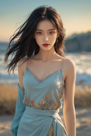 hyperrealistic, a masterpiece shot, (((gorgeous young woman))), full body lean forward, Gumiho, ((masterpiece)), ((best quality)), (((photo Realistic))), extremely detailed cg 8k wallpaper, bright colors, Dramatic light, dynamic angle, Beautiful, stunning, windy, high detail hair,(highly detailed eyes), (highly detailed facial features), lifelike texture, slender body, toned body, perfect face, slim athletic body, 