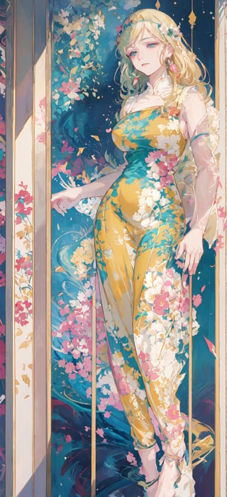 An anime-style illustration of a woman wearing traditional Chinese costume, exquisitely detailed with blink-and-you-miss-it intricacies, rendered in stunning 32K UHD resolution, showcasing beautiful anime-inspired characters in a color palette of beige and aquamarine, close-up focus capturing every delicate feature.

