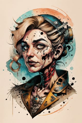 disney banksy art sticker, fantasy character, soul, digital illustration, comic book style, steampunk noir, perfect anatomy, centered, approaching perfection, dynamic, highly detailed, watercolor painting, artstation, concept art, soft, sharp focus, illustration, art by Carne Griffiths and Wadim Kashin, more realistic 