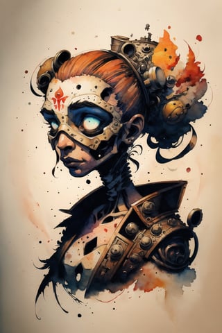 disney banksy art sticker, fantasy character, soul, digital illustration, comic book style, steampunk noir, perfect anatomy, centered, approaching perfection, dynamic, highly detailed, watercolor painting, artstation, concept art, soft, sharp focus, illustration, art by Carne Griffiths and Wadim Kashin