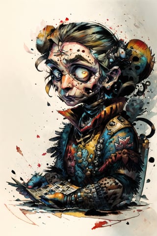 disney banksy art sticker, fantasy character, soul, digital illustration, comic book style, steampunk noir, perfect anatomy, centered, approaching perfection, dynamic, highly detailed, watercolor painting, artstation, concept art, soft, sharp focus, illustration, art by Carne Griffiths and Wadim Kashin, 