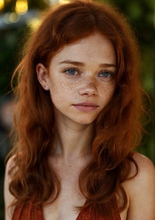 diffuse light, dark background, freckled teenager, face close-up, redhead, ginger,  Melanie Thierry:1.3, Carey Mulligan:1, Kira Rausch, Carmen Solomons, 20 years old, thin, (very big puffy lips:1.1), closed mouth, shut lips, dimples, slightly smile, big eyes,  eyes wide apart, big dark black straight eyebrows, snub nose, short black cutted messy hair, fuzzy hair, short stubble haircut,Afro hair girl