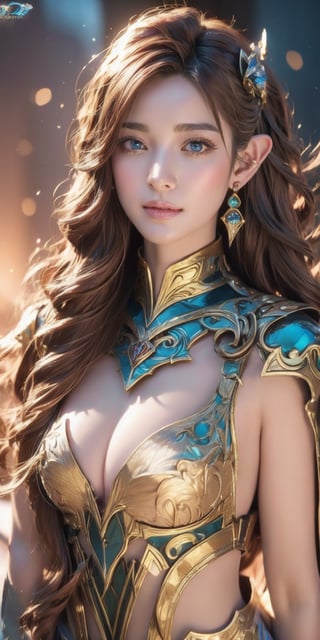 A full body photo of beautiful sexy elf with a realistic Asian skin colour. There are a few small spots or small moles or small warts scattered on the skin of the body. The big breast is very concentrated and firm. She has light makeup on her face, smiles, and has bright eyes. Nice hands, perfect hands, perfect fingers, eyes looking into the camera, random hairstyles and hair accessories, random photo poses, random face shapes, random background field matching with sakura flowing, ultra realitic photo quality, depth of field, clear background, backlight, 32K resolution, BOTTOM VIEW, Dark Elf, ultra light blue eyes, brown mix light gold of hair colour, wearing sexy battle suit, long sharp ear, carry a archer bow on hand