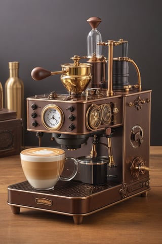 Steampunk cappuccino maker
