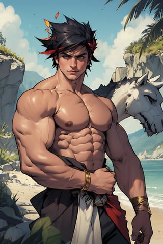 Zagreus with large muscular body shape