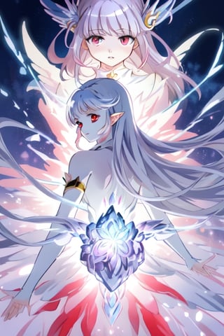 Magical girl with silver hair, red eyes, gray wings praying at sky anime style

Subject: Magical girl with silver hair, red eyes, gray wings

[2] A mesmerizing magical girl with flowing silver hair that shimmers in the sunlight, her piercing red eyes radiating determination and power. Her gray wings extend gracefully from her back, adding an aura of mystique to her presence.
[3] The vast expanse of the sky serves as a canvas for her prayers, painted with hues of purples and pinks, creating a breathtaking backdrop for her magical abilities.
[4] The atmosphere is filled with a mix of anticipation and serenity, as if the very air holds its breath in admiration of her connection to the celestial realm.
[5] Anime-style illustrations capture the dynamic movement and intricate details of her magical girl transformation, emphasizing the vibrant colors and ethereal glow surrounding her.
[6] CLAMP, Naoko Takeuchi, Studio Ghibli, Makoto Shinkai, Magic Knight Rayearth, Puella Magi Madoka Magica —c 10 —ar 2:3,YAMATO,emilia,light,lawine,fftultima,ayaka_genshin,TifaFF7,defTifa