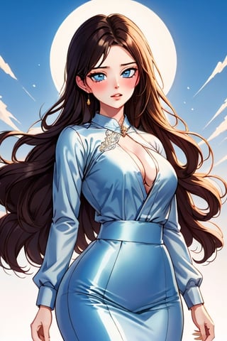 masterpiece, best quality, 1girl, flowers, flat color, lineart, abstract, ornate, blue theme,Replay1988,Worldwide trending artwork,Enhance,Charm of beauty,DreamHentai,Timeless beauty