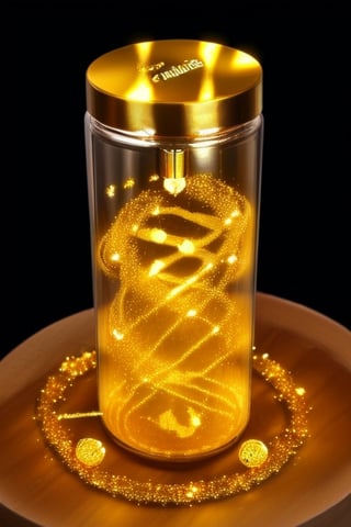 Beautiful glass, gold essence, gold light, glow,skincare, glass bottle, diameter 4cm, cylindrical glass bottle, gold light, transparent lid is diameter 4cm, bottle height 18cm.