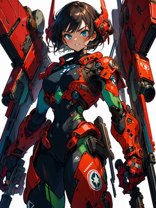 masterpiece, best quality, high Resolution, cowboy shot, battle field, 
heavy tank, tank girl, perfect face, weapon, ROBORT, dual wielding twin buster rifle, sexbodysuit