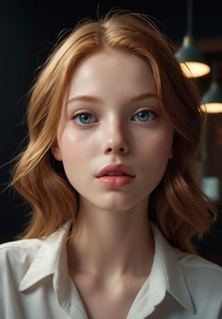 (((ultra realistic photo))) ,(((full_body))),(((big lips)))  (((natural beauty girl))) , ((( the most beautiful face ))) (((20 year old girl))), (((perfect anatomy))) (((perfect slim body, perfect slim waist))) 
showcase fashion photo with intricate and perfect details, the hyperrealistic image captures 16 year old redhead model girl of unbeliveably adorable beauty, ,blueish eyes, perfect teeth,  THE MOST BEAUTIFUL FACE, THE MOST CHARMING FACE, .,

((( 


)))

(((low angle))) best quality, masterpiece, cinematic,diffused light, shot perspective, volumetric dust raytracing The scene is filled with a abstract, moody atmosphere. The lighting is dim and sultry, casting soft shadows across the surroundings . The scene is captured as if through a Leica M3 camera for its timeless quality, fisheye lens, with attention to the grain and tone of a high-speed film,realistic