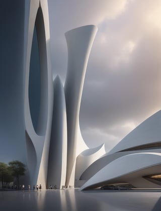 (master piece)(biomorphic building), rhombuses facade pattern, zaha hadid, Calatrava, glass windows,  concrete,  house with tesselated facade, front street view,photo-realistic, intricate and complex details,hyper-realistic, parametric architecture,8k, ultra details,Low-rise building,Manufactured goods,Theatre stadium,Tower,ellipsoid,tarmac,Air terminal,seaside,Golden fashion,Minimalist style,

An architectural wonder with a daring configuration and ground-breaking design.This structure could be a museum or a company building.4k image photo like,(detailed)