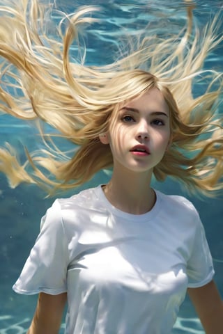 score_4, score_3_down, score_2_down, 1 girl, blonde, art, digital art, floating hair, Extremely Realistic, art photography, 