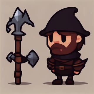 2d platformer game character sprite, medival wanderer, minimalist