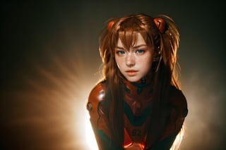 analog style, modelshoot style, portrait of shirogane, feminine, epic (photo, studio lighting, hard light, sony a7, 50 mm, matte skin, pores, colors, hyperdetailed, hyperrealistic), Asuka Langley - Shirogane-Sama Cosplay, flash