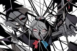 horror anime art style, abstract art


Nightmarish Puppet Master: A sinister figure with strings attached to twisted marionettes, each puppet bearing the face of someone's worst fear.




( white background, blank background)),scary