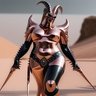 demon woman all in rose gold nacar shine onix black 