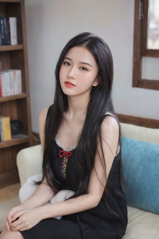 (ultra realistic,best quality),photorealistic,Extremely Realistic, in depth, cinematic light,hubggirl,

lovely cute young attractive teenage girl, village girl, 18 years old, cute, an Instagram model, long black_hair, colorful hair, winter, dacing, wear black top, sitting at sofa home, clean face

intricate background, realism,realistic,raw,analog,portrait,photorealistic