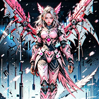 4k,ultra detailed, best quality, masterpiece, 20yo 1sexy girl, ((Full body armor,complex multi-layered mecha armor, scale armor, many complex armor elements, ultra light tight armor, no helmet, insane detail full leg armor)) ((( long wings ,1pink other is sliver)))

golden hair, long hair, (Beautiful and detailed blue eyes),
Detailed face, detailed eyes, double eyelids, real hands, ((short hair with long locks:1.2)), black hair, black background,


real person, color splash style photo,
,dragon ear,cool