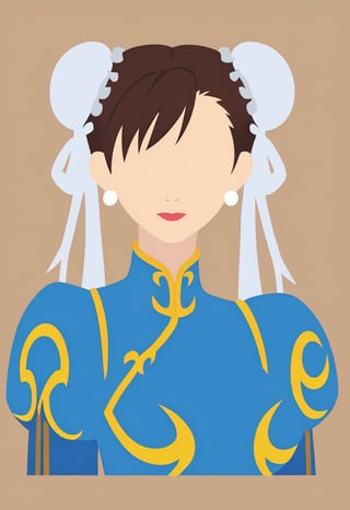 score_9, score_8_up, score_7_up, Minimalstyle,1man, ,simple, faceless female, beautiful, extremely detailed, vector, headshot,minimalstyle,  chun li (street fighter)