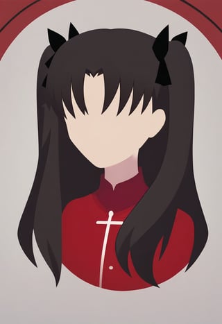 score_9, score_8_up, score_7_up, Minimalstyle,1girl, ,simple, faceless female, beautiful, extremely detailed, vector, headshot,minimalstyle, Rin Tohsaka (fate/stay night)