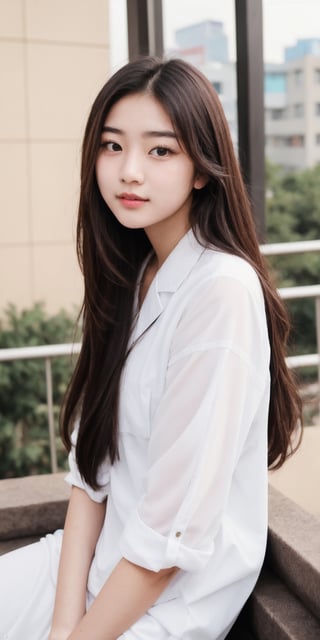 beautiful cute young attractive Korean teenage girl, City girl, 18 years old, cute, international model, long brown_hair, colorful hair, dacing, in city  , terrace, indian, 1girl,pov,photorealistic, ,Indian,Woman, Korean tradition, koh_yunjung,photorealistic,Indian,JeeSoo 